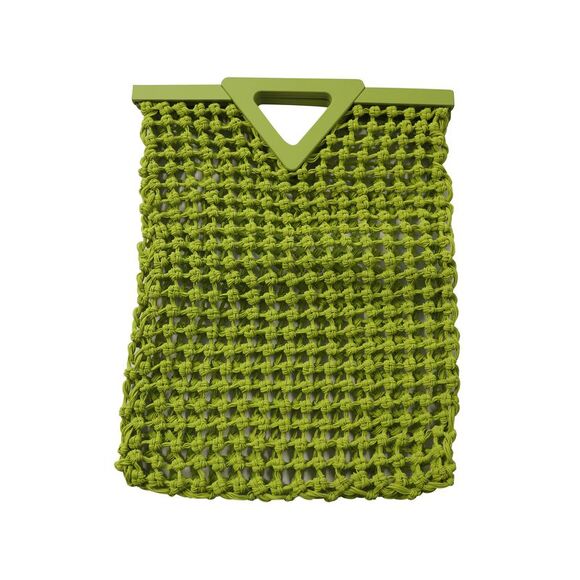 Bottega Veneta Point Macramé Tote in Chartreuse Rubber - Picture 3 of 7